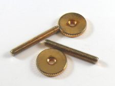 #3087-3 Aged Gold METRIC Bridge Posts with Thumb Wheels (4mm)