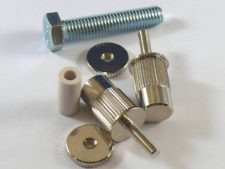 #3160-0 E-Sert™, “German Bell Brass” Gloss Nickel plated conversion bushings, For EPIPHONE, TOKAI, IBANEZ and other imports