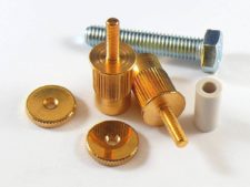 #3160-2 E-Sert™ “German Bell Brass,” Gloss Gold conversion bushings, For EPIPHONE, TOKAI, IBANEZ and other imports