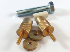 #3160-3 E-Sert™ “German Bell Brass,” Aged Gold conversion bushings, For EPIPHONE, TOKAI, IBANEZ and other imports