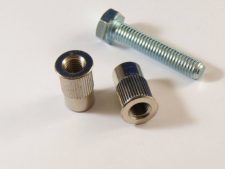 #3081-0 TPM Gloss Nickel Metric Tailpiece/Bridge Stud Bushings, for HERITAGE, EPIPHONE, and other IMPORTED GUITARS