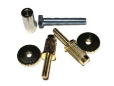 #3116-2 iNsert™ Gloss Gold, “Plus” GERMAN BELL BRASS conversion posts for Gibson® with Nashville and Heritage® with Schaller bridges
