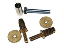 #3116-3 iNsert™ Aged Gold, “Plus” GERMAN BELL BRASS conversion posts for Gibson® with Nashville and Heritage® with Schaller bridges