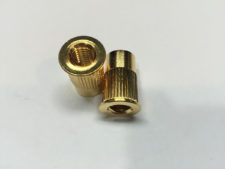 #3081-2 TPM Gloss Gold Metric Tailpiece/Bridge Stud Bushings, for HERITAGE, EPIPHONE, and other IMPORTED GUITARS!