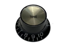 Vintage Style Foil Top Knob, Black Tone w/Gold Foil