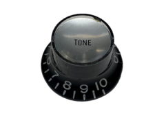 Vintage Style Foil Top Knob, Black Tone w/Silver Foil