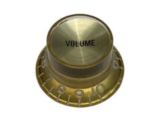 Vintage Style Foil Top Knob, Gold Volume w/Gold Foil